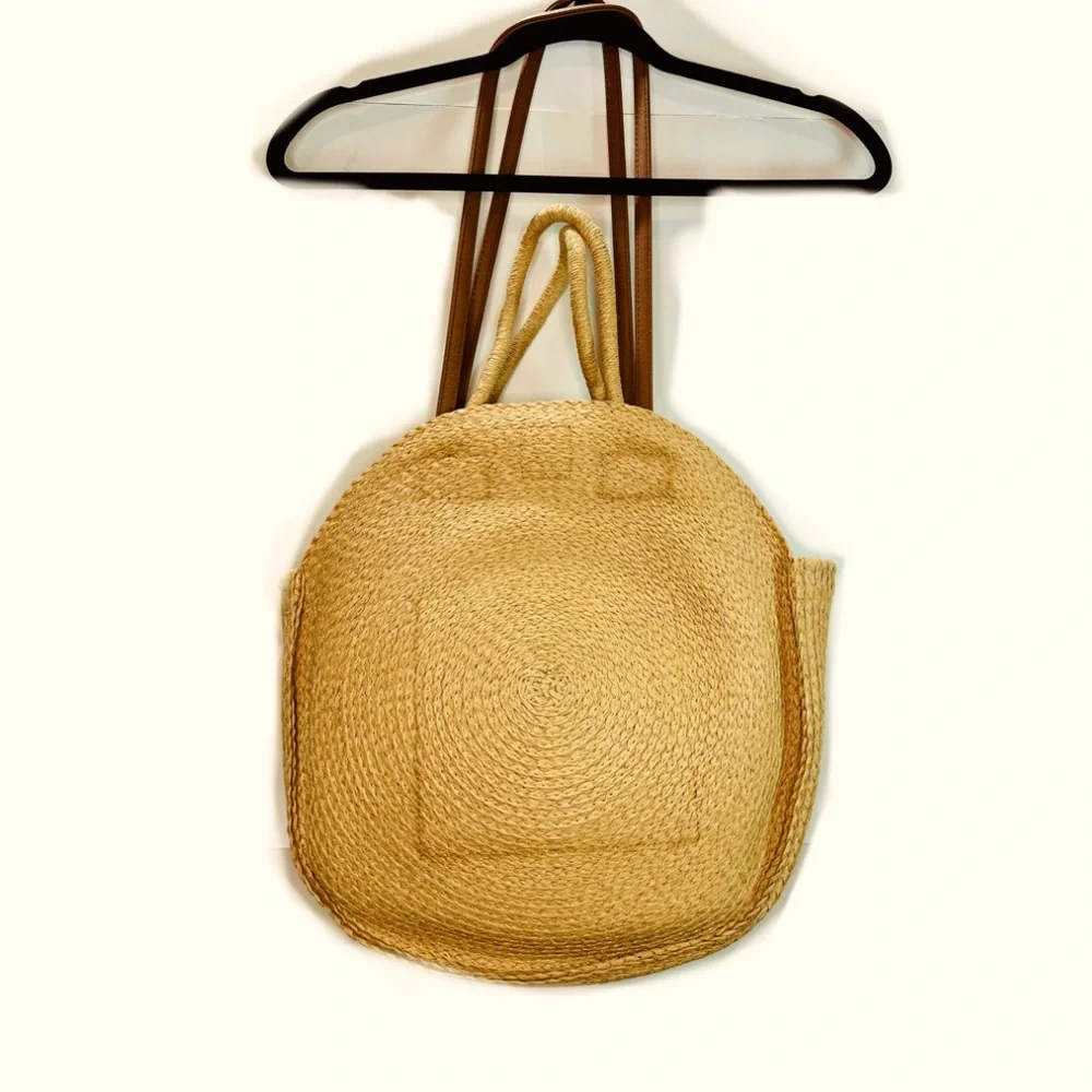 Round Woven Straw Purse Shoulder Bag Boho Summer bag
